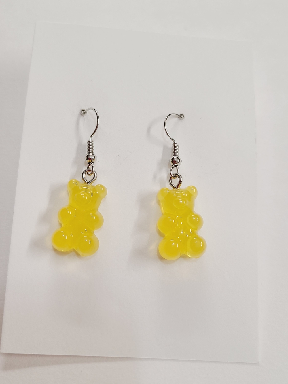 Yellow Gummy Bear Drop Earrings
